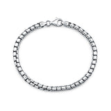 Italian Box Link Chain Bracelet 925 Sterling Silver Wholesale