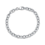 Rolo Link Bracelet Adjustable 925 Sterling Silver Wholesale