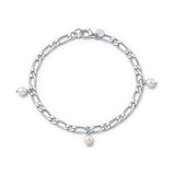 Pearl Figaro Link Chain Bracelet