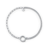 Curb Staple Link Chain Bracelet 