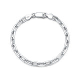 Italian Beveled Edge Long Link Bracelet