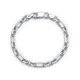 Mixed Paperclip Link Chain Bracelet