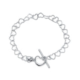 Heart Link Toggle Bracelet