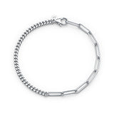 Curb Staple Link Chain Bracelet 