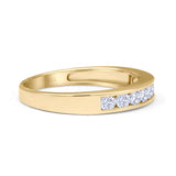 Half Eternity Round CZ Wedding Band