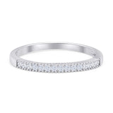 Minimalist Half Eternity Wedding Band