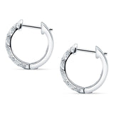 Twisted Tilted Row Earring Round Cubic Zirconia 925 Sterling Wholesale