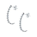 Twisted Infinity Crawler Stud Earring Cubic Zirconia 925 Sterling Silver Wholesale