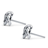 Trinity Love Knot  Baguette Stud Earring Cubic Zirconia 925 Sterling Silver Wholesale