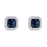 Cushion Cut Stud Earrings