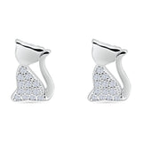 Cat Stud Earring