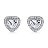 Heart Halo Stud Earring