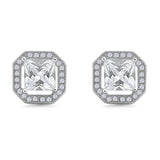 Princess Cut Stud Earring