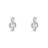 Music Notes Stud Earrings