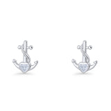 Anchor Stud Earring