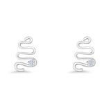 Minimalist Wave Stud Earrings