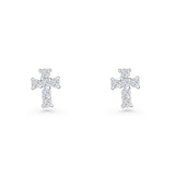 Vintage Style Cross Stud Earrings