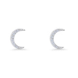 Crescent Moon Stud Earrings