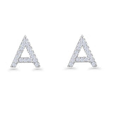 Initial A Stud Earring