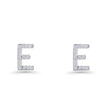 Initial E Stud Earring