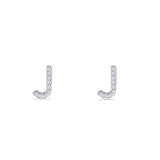 Initial J Stud Earring