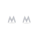 Initial M Stud Earring