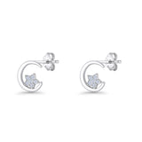 Cat Moon Stud Earrings