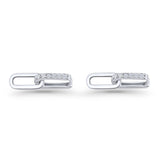 Paperclip Dangle Drop Hoop Earring