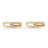 Paperclip Dangle Drop Hoop Earring