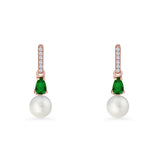 Drop Dangle CZ Stud Earrings