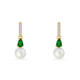 Drop Dangle CZ Stud Earrings
