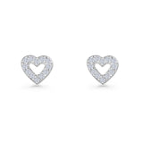 Heart CZ Stud Earring