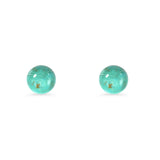 Round 7mm Turquoise Solitaire Stud Earring 925 Sterling Silver Wholesale