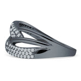 Crossover Ring Stackable Band