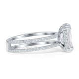 Cushion Cut CZ Ring