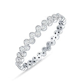 Round CZ Zig Zag Band