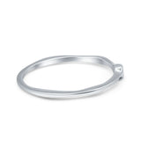 Round CZ Solitaire Ring