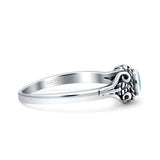 Twisted Rope & Leaf Ring