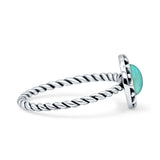 Floral Twisted Rope Ring