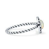 Floral Twisted Rope Ring