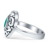 Heart Turquoise Filigree Ring