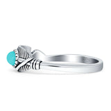 Turquoise Feather Ring