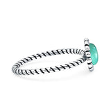 Beaded Halo Twisted Rope Ring