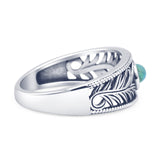 Oval Turquoise Filigree Ring
