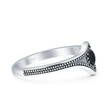Beaded Halo Chevron Ring
