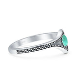 Beaded Halo Chevron Ring