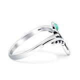 Turquoise Tiara V Ring Oxidized 925 Sterling Silver Wholesale