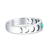 Turquoise Moon Phases Band Ring Oxidized 925 Sterling Silver Wholesale