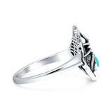 Turquoise Spider Web Ring Oxidized 925 Sterling Silver Wholesale