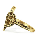 Oxidized Snake Ring